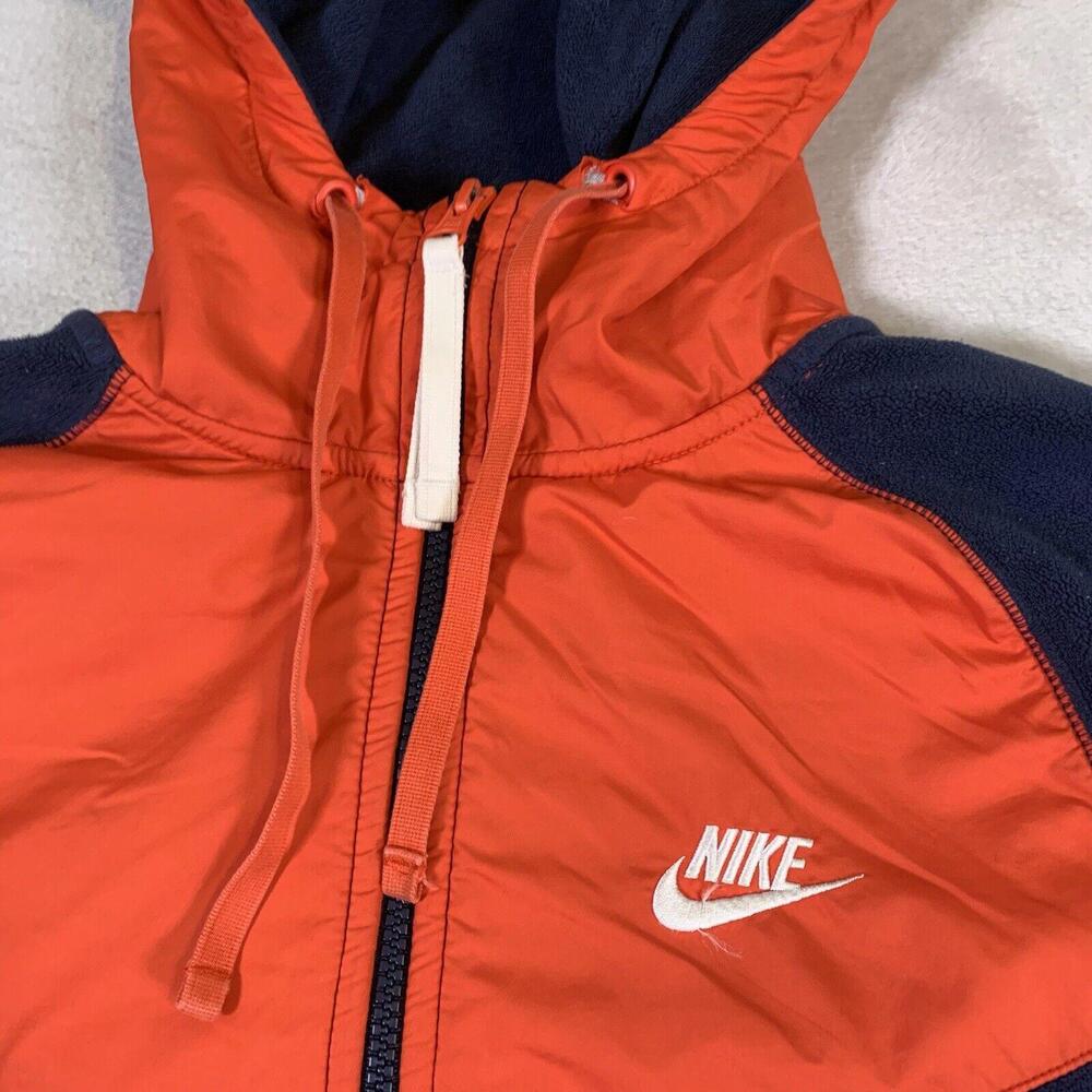 Nike Sportswear Windrunner Full Zip Fleece Jacket Mens Medium Blue Red Hooded B3 - Picture 4 of 15